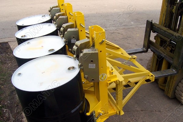 珠海叉車油桶夾具/中山油桶抓桶器/廣東叉車四桶夾桶器 L4